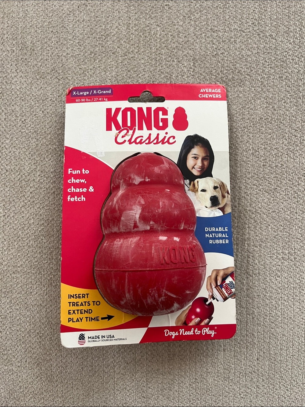 Kong Classic Chew Toy in Red